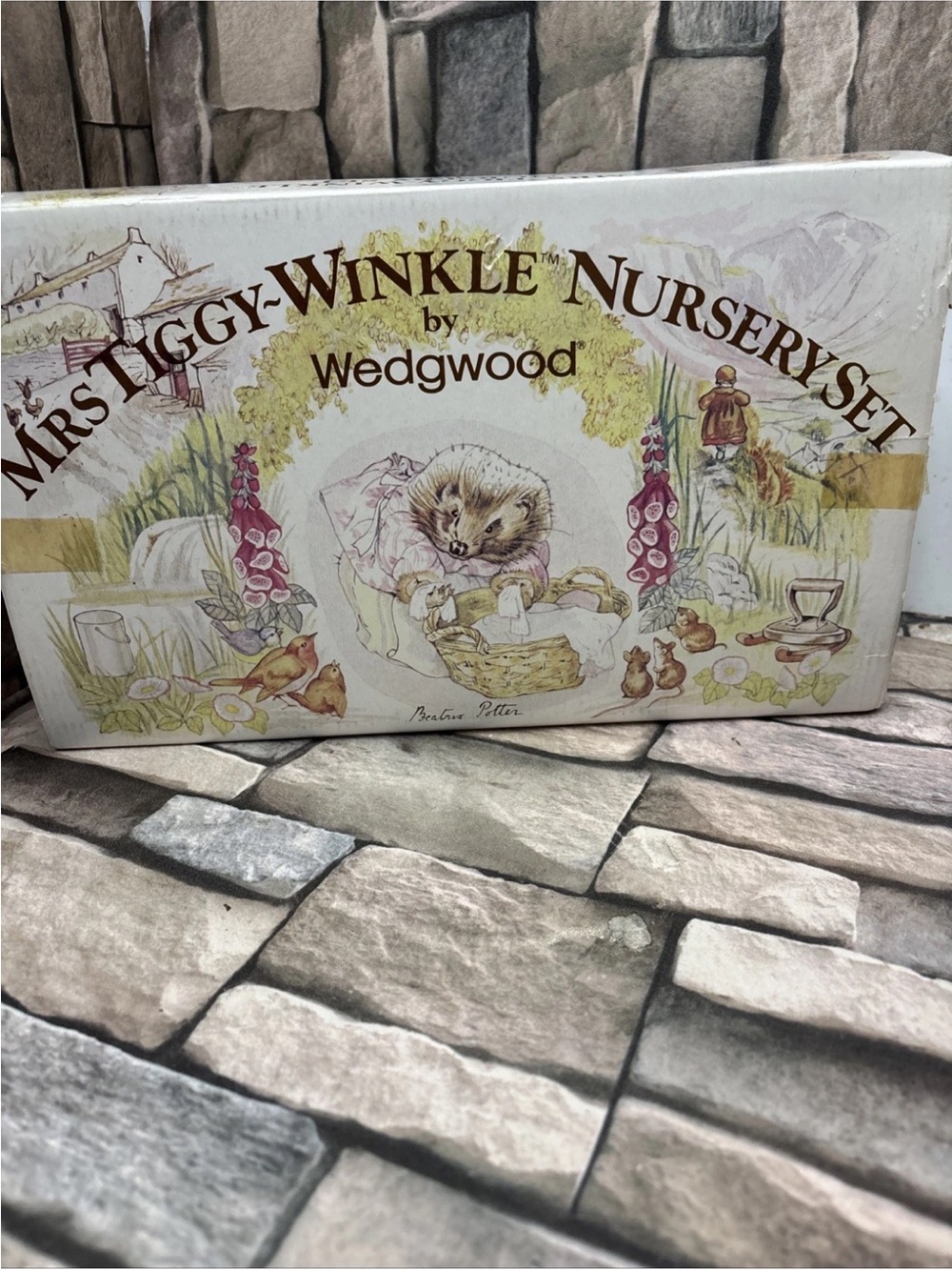 Vintage Mrs Tiggy~Winkle Nursery Dining set / Cup & Bowl